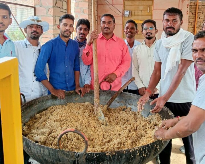 made-101-kg-of-lapsi-in-the-gaushala-and-fed-it-to-the-cows