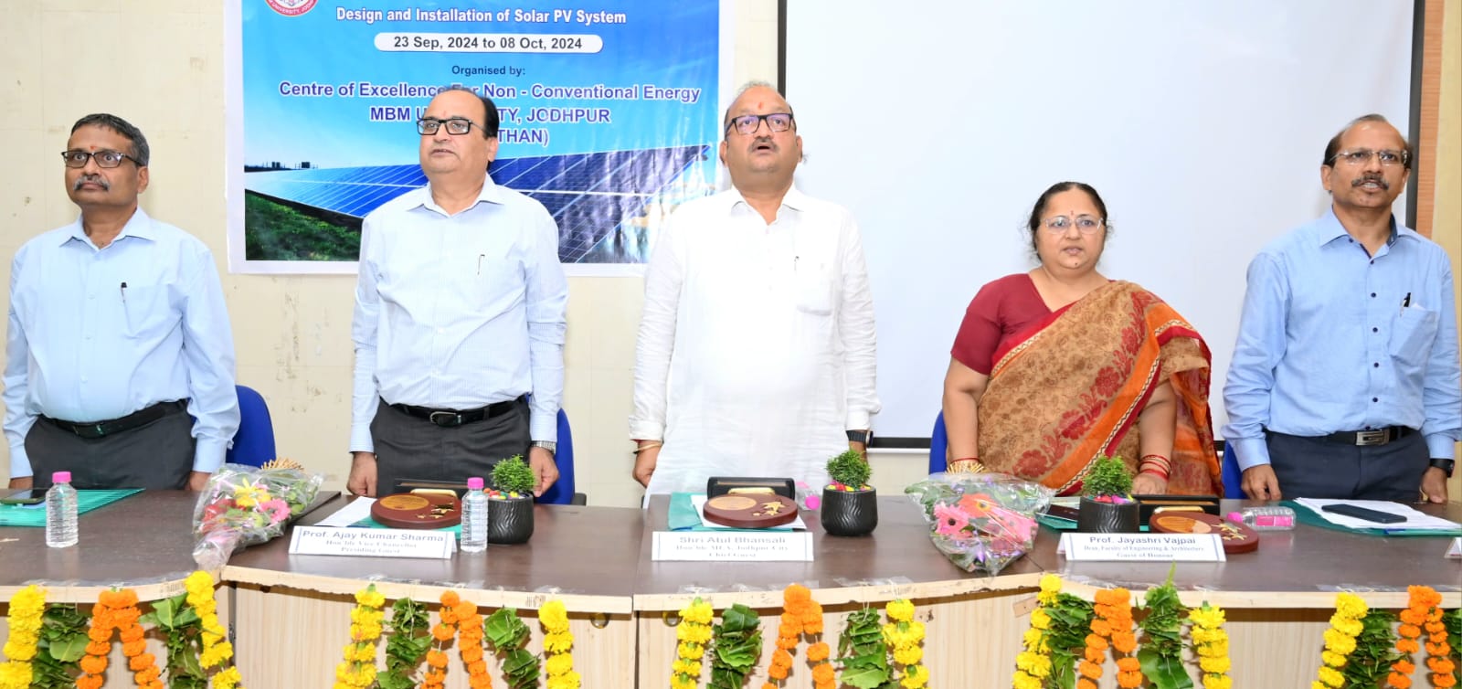 Short term program on design and installation of solar PV system started in MBM University