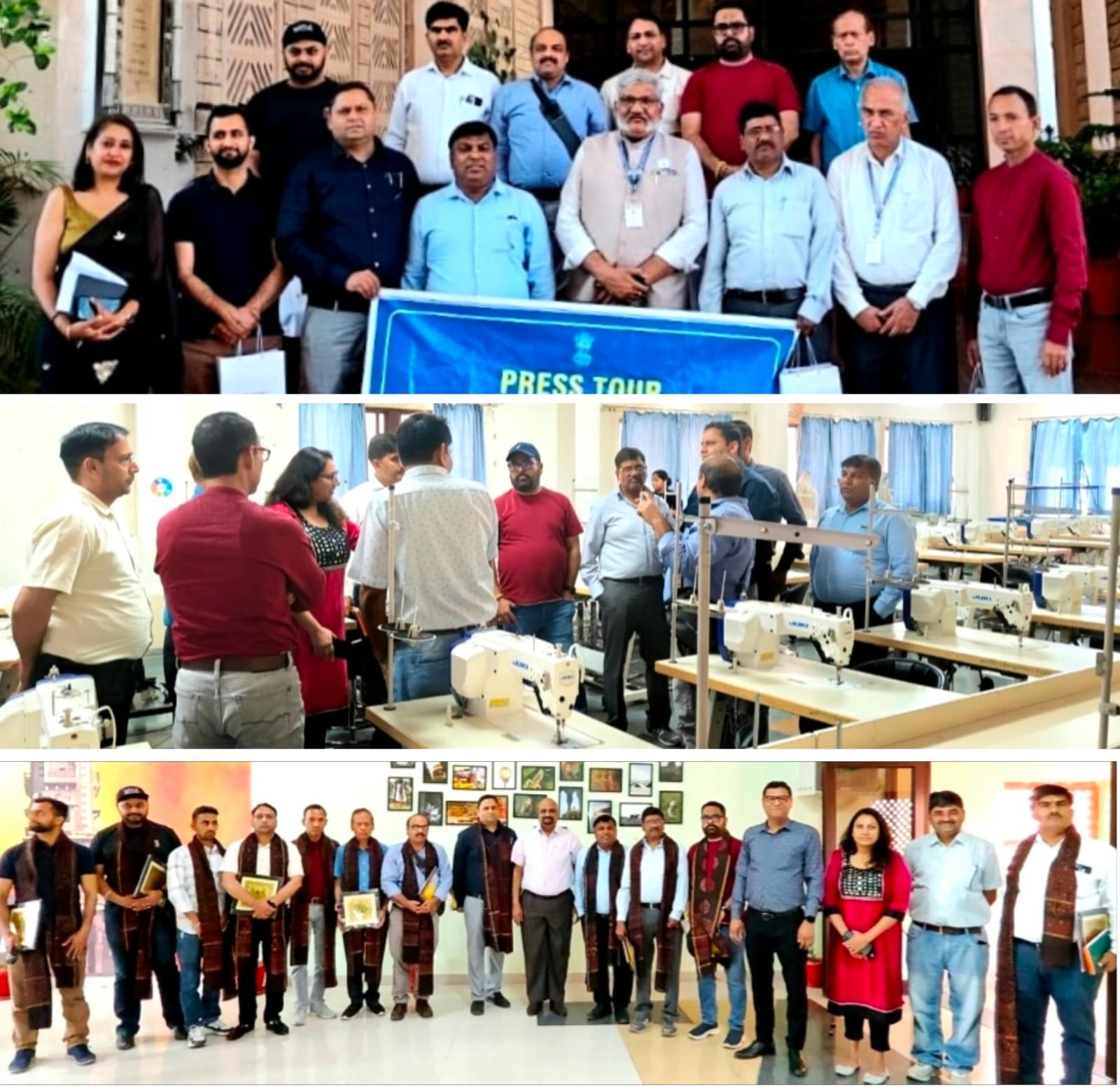 पत्रकार दल ने किया आईआईटी, निफ्ट व एफडीडीआई का दौरा