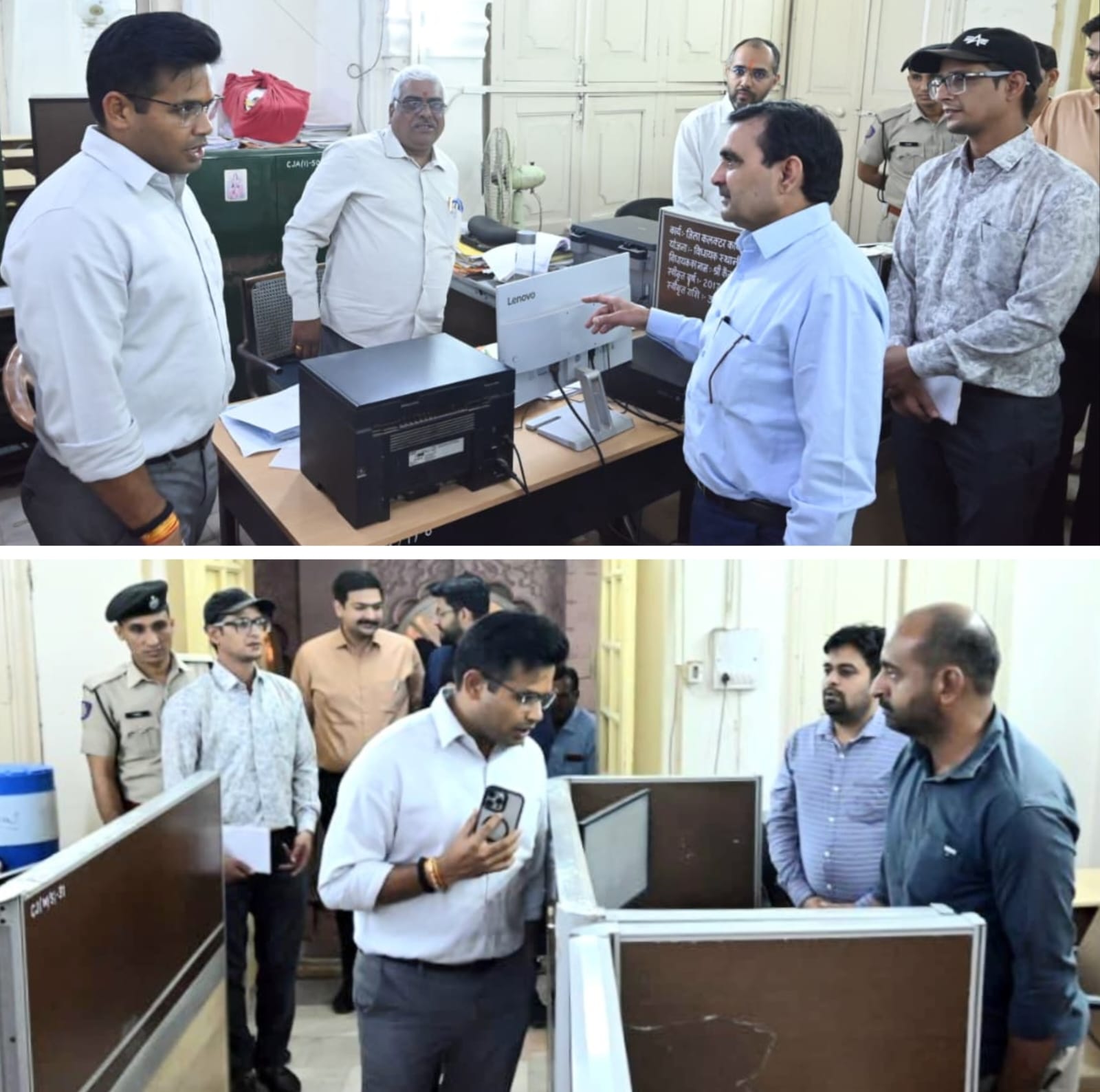 जिला कलेक्टर ने किया विभिन्न शाखाओं का निरीक्षण