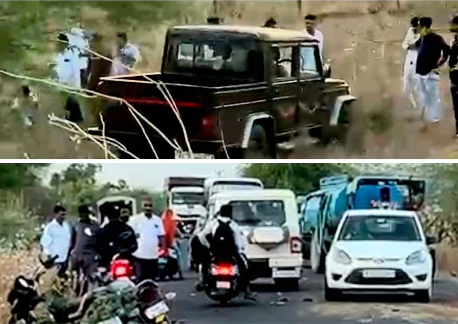 सामने से नील गाय आई पीछे से बोलेरो कैंपर ने मारी टक्कर बाइक सवार चाचा की मौत