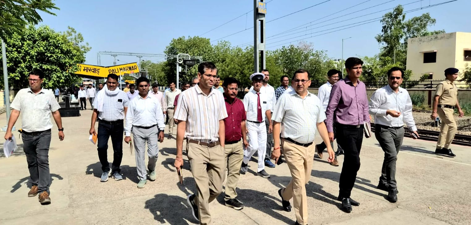 डीआरएम ने किया पाली मारवाड़ स्टेशन का निरीक्षण
