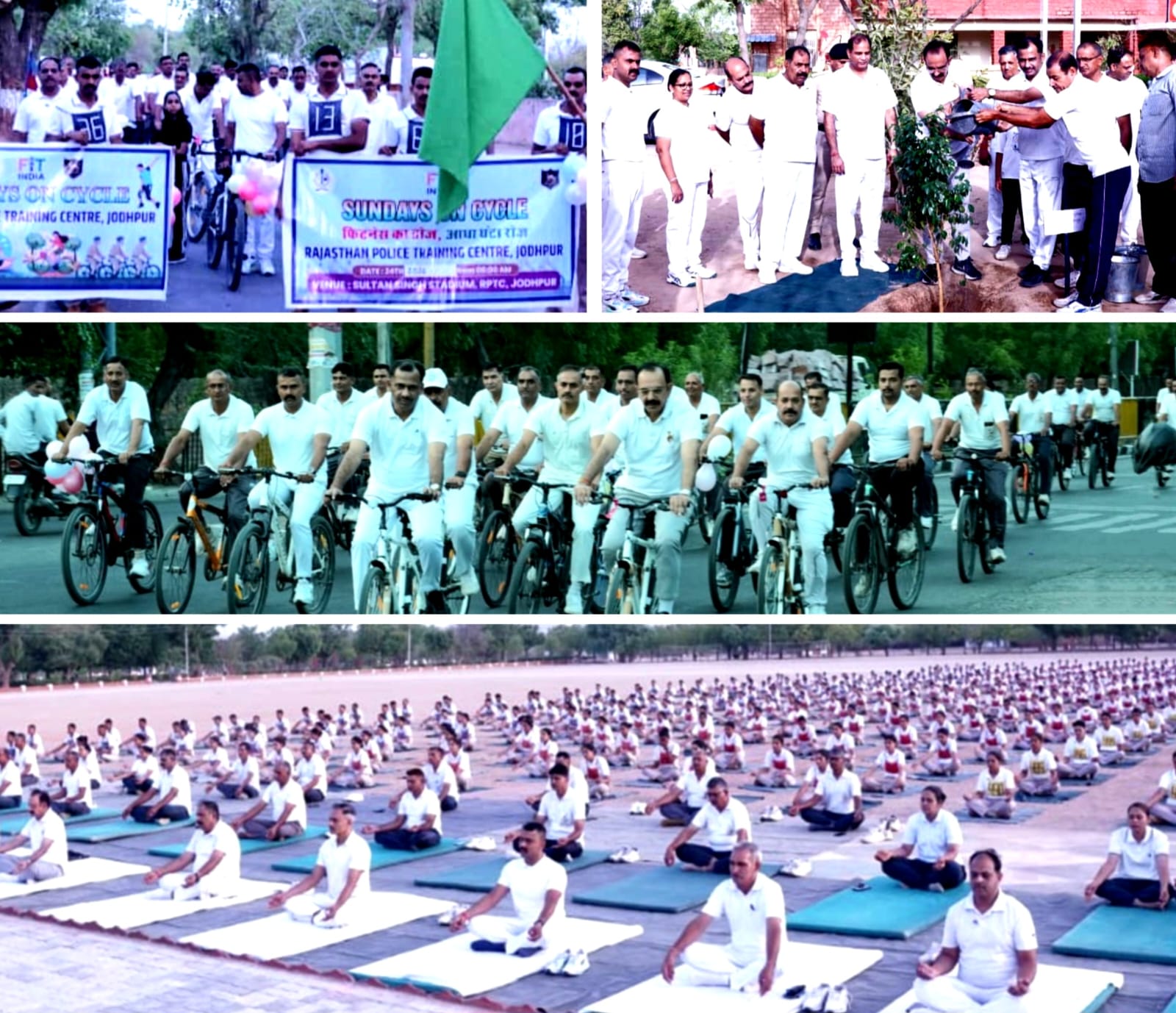 जोधपुर पुलिस ट्रेनिंग सेंटर में संडे ऑन साइकिल का आयोजन