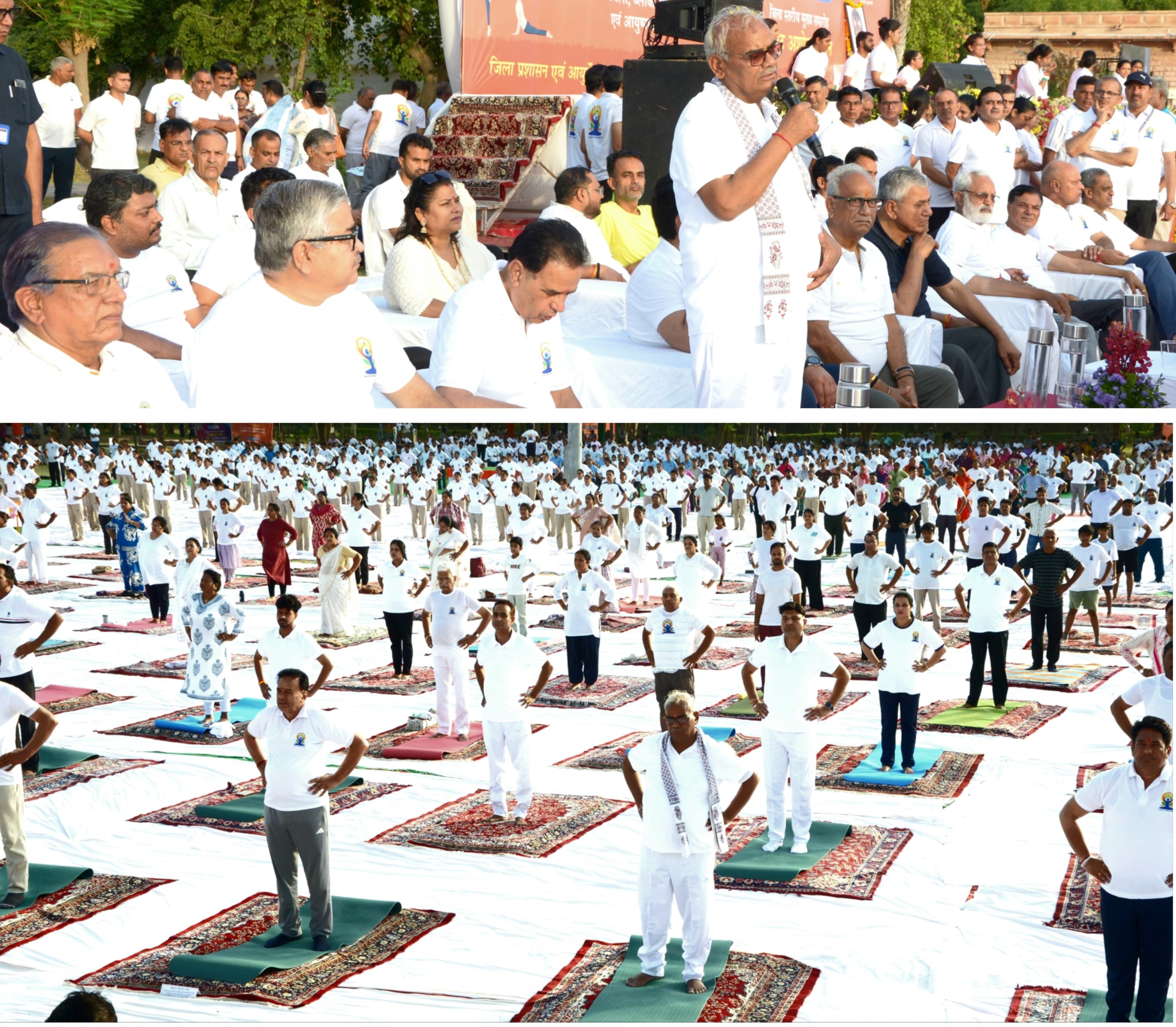 अशोक उद्यान में 12वें अंतर्राष्ट्रीय योग दिवस पर 4000 ने किया योग