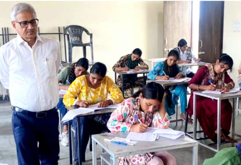 JNVU Vice-Chancellor inspected examination centers in rural areas.