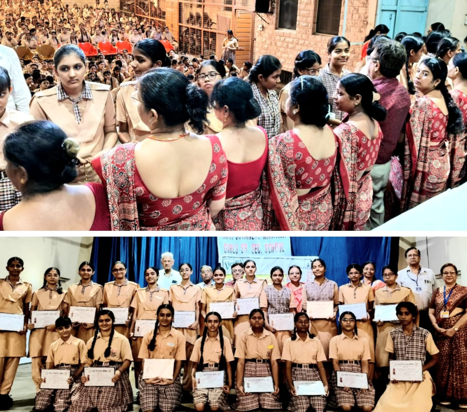 21 meritorious female students honored at the 'Guru Vandan-Student Felicitation' program.
