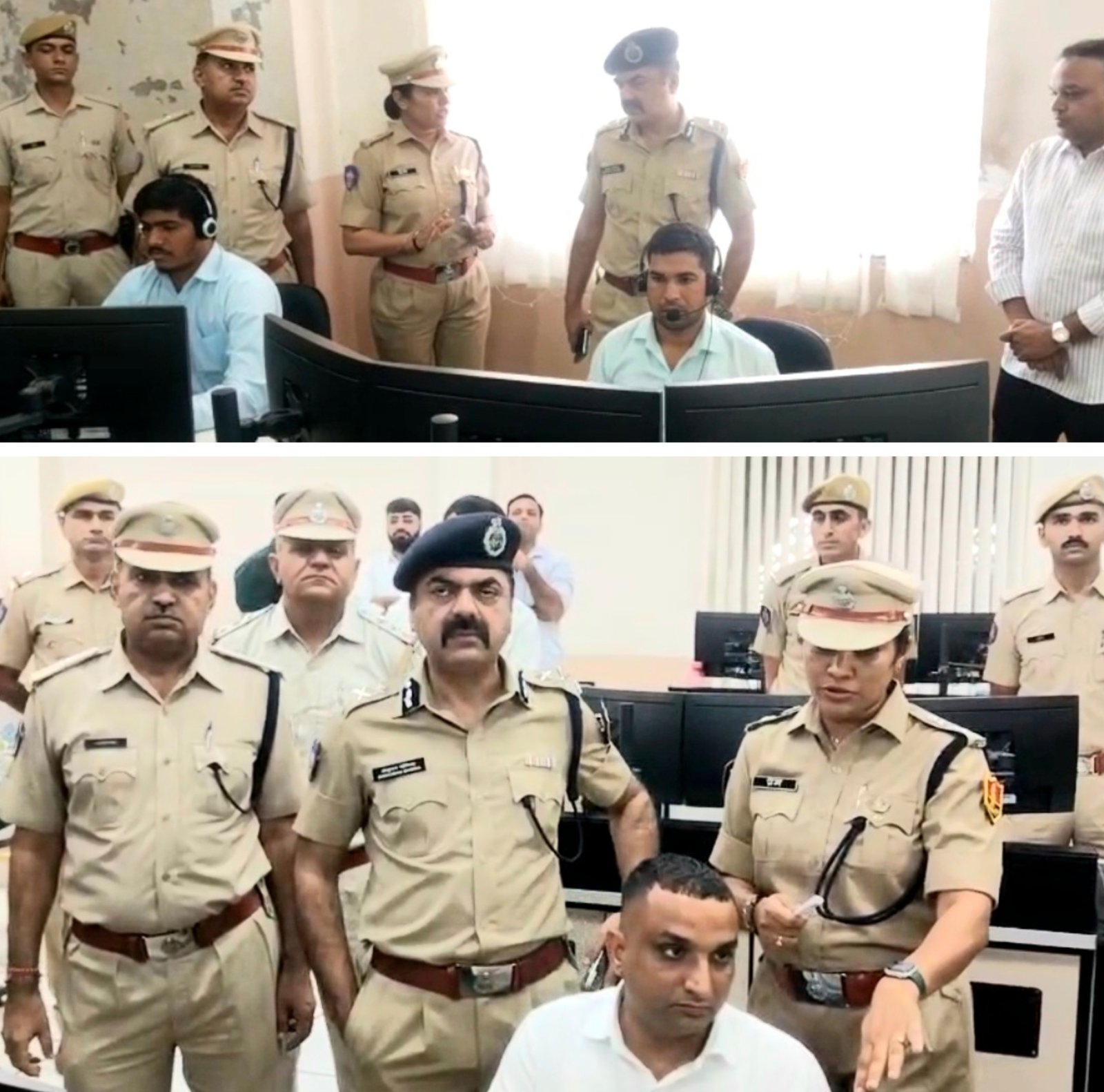 पुलिस कमिश्नर अंशुमन भोमिया ने किया अभय कमांड सेंटर का निरीक्षण