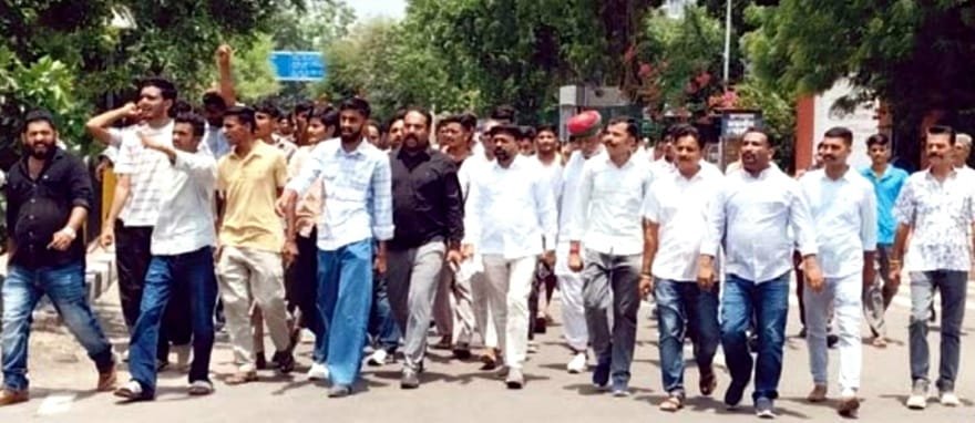 यूजीसी प्रदर्शन में पलाड़ा की मौत पर जताया विरोध