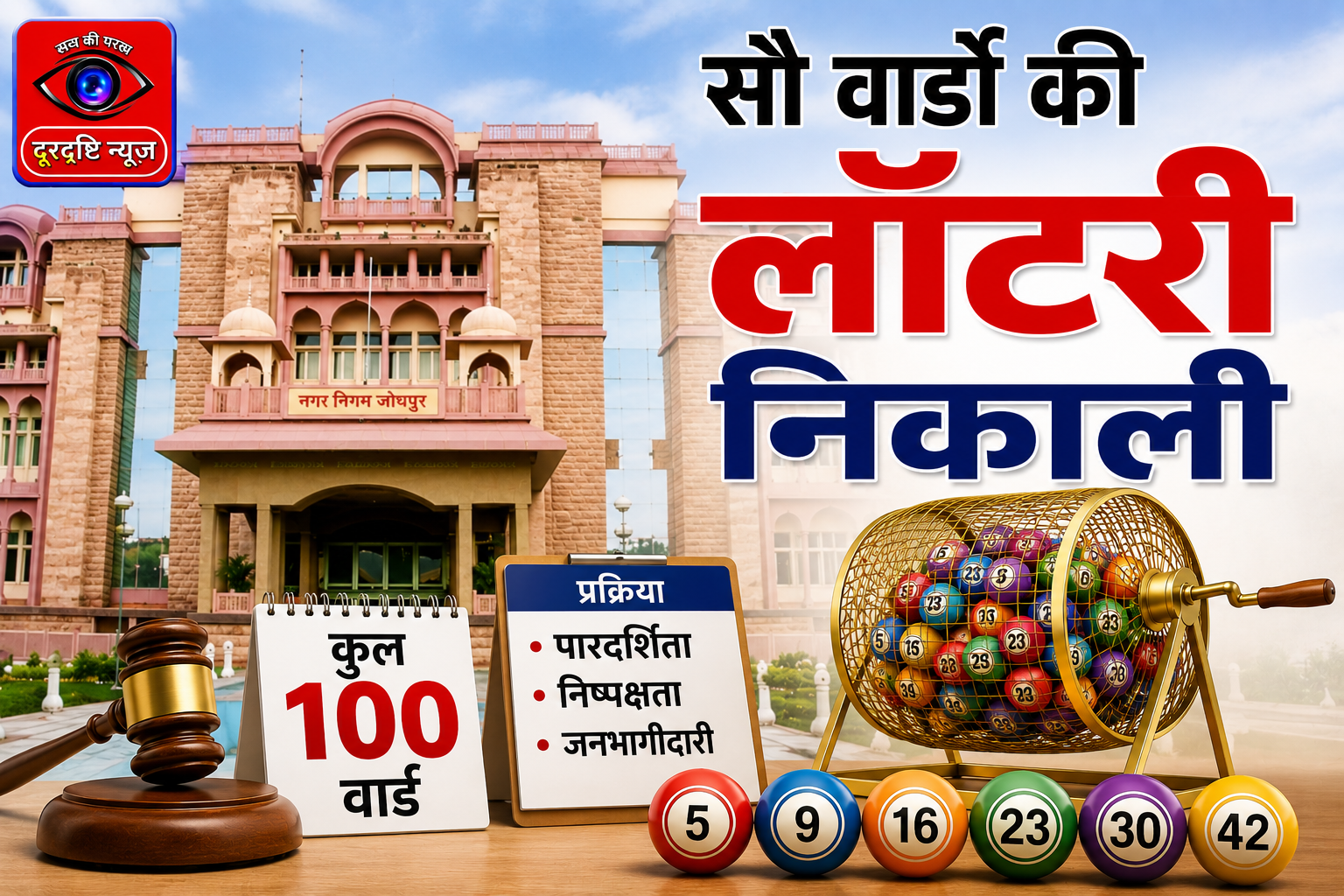 नगर निगम चुनाव के लिए निकाली 100 वार्डों की आरक्षण लॉटरी