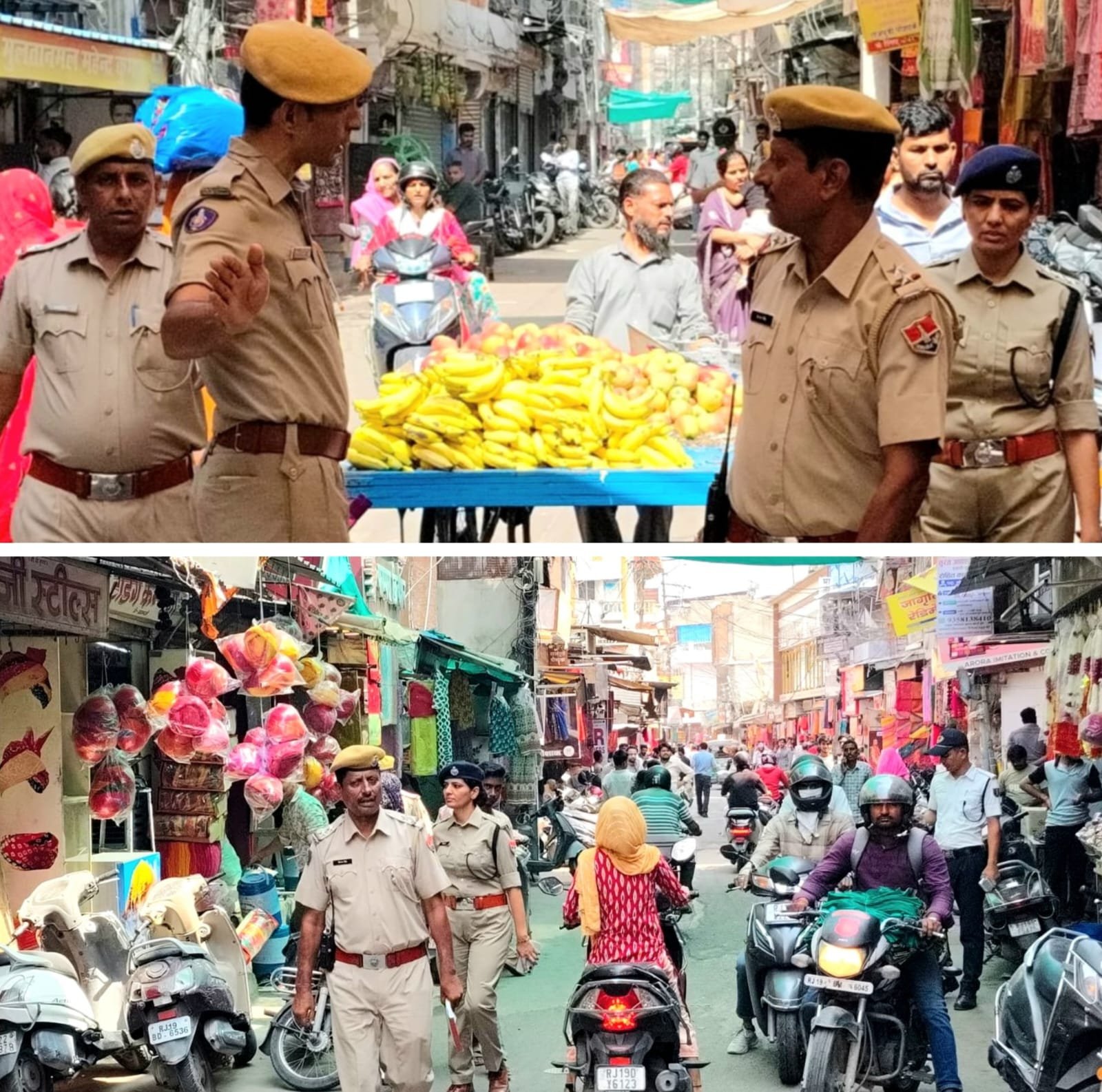 पुलिस ने यातायात सुचारू बनाए रखने के लिए हटवाया अतिक्रमण